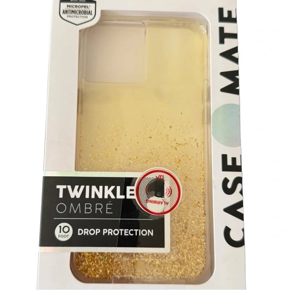 CASE MATE Gold Twinkle Ombre iPhone 12 Pro Max 10 Foot Drop Protection Case NEW